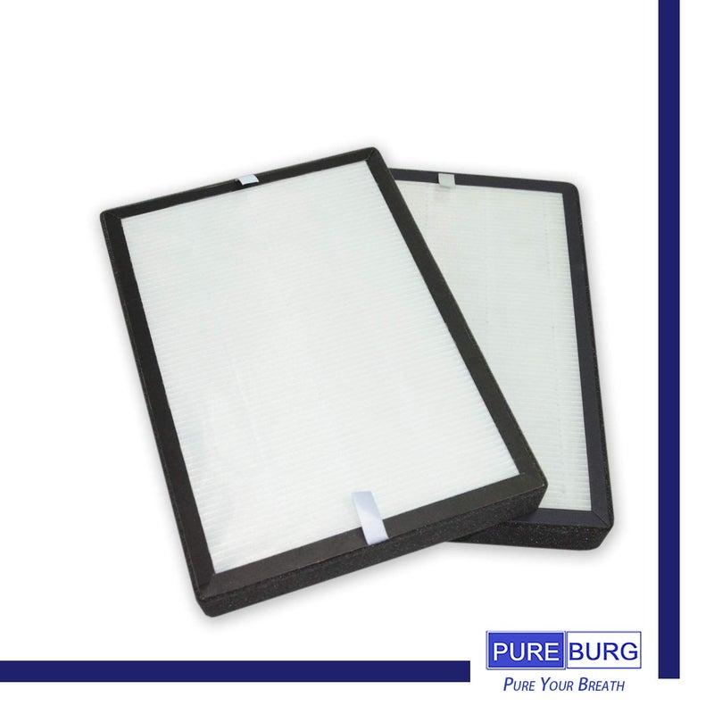 PUREBURG Replacement Filter Compatible with MOOKA KOIOS GL-FS32 & AZEUS GL-FS32 Air Purifiers,2-Pack H13 HEPA 3-Stage Filtration Activated Carbon - Image 4